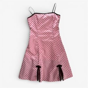 A. Buyer Pink Polka Dot Mini Dress Y2K Coquette Nana Anime Aesthetic Size 7